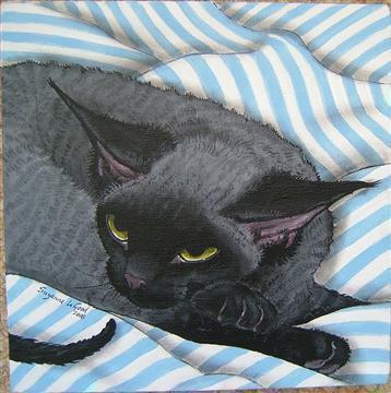 Образы кошек в творчестве Canvas_Black_Smoke_Dev_on_Stripes