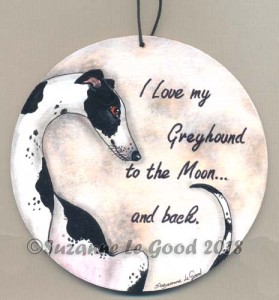 Plaque Love my Greyhound