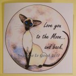 card Siamese Love you to the moon and back cprt